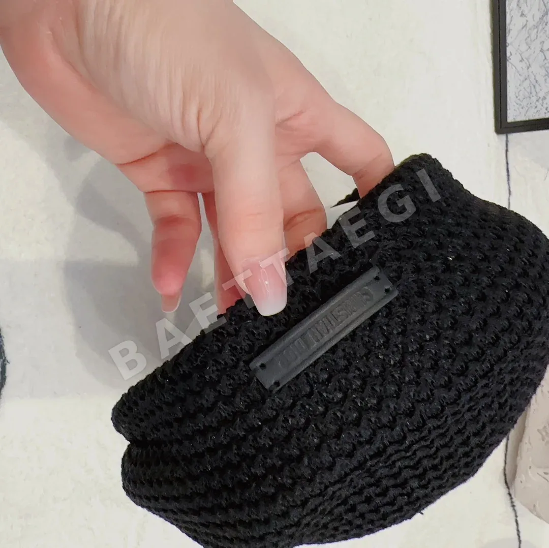 디올 밀짚 비대칭 베레모 모자 상세 이미지 2