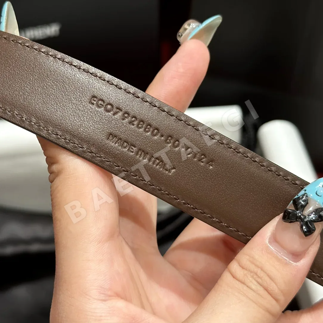 생로랑 YSL 금장 버클 양면 소가죽 벨트 상세 이미지 8