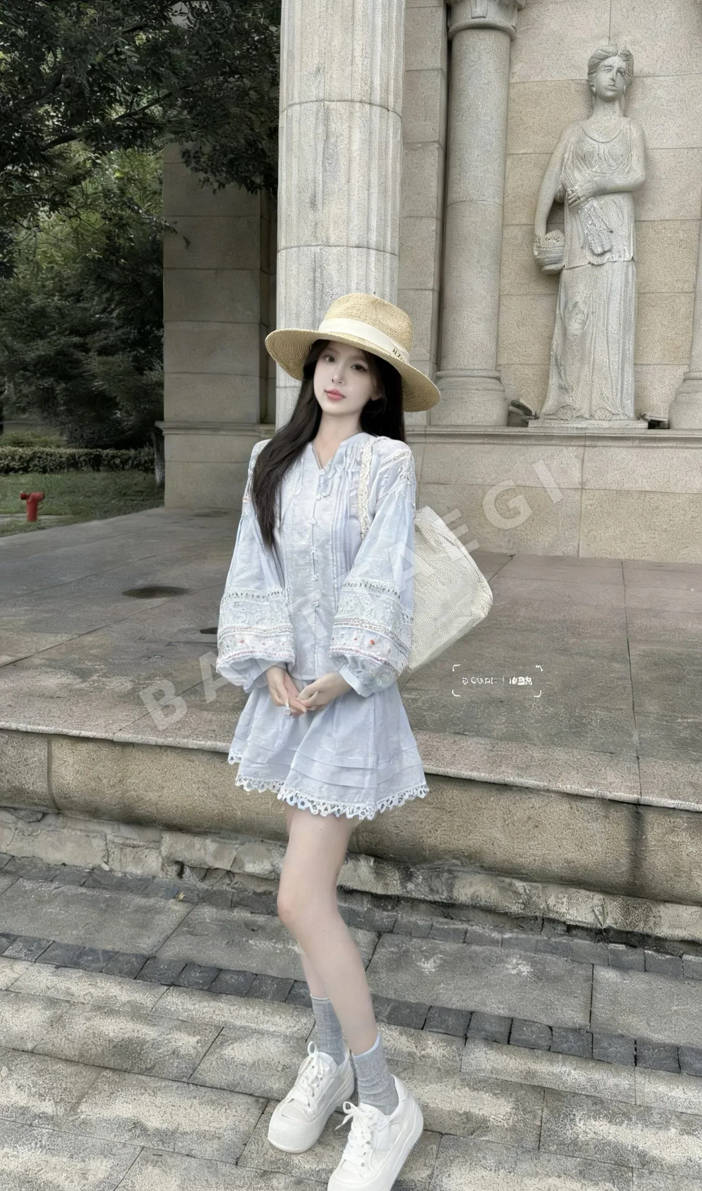 디올 라피아 햇볕 가리개 모자 상세 이미지 8