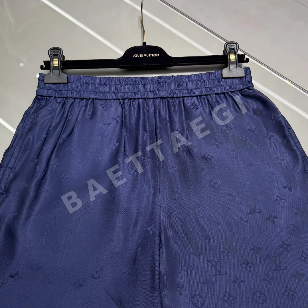루이비통 모노그램 자카드 실크 남성 반바지 상세 이미지 6
