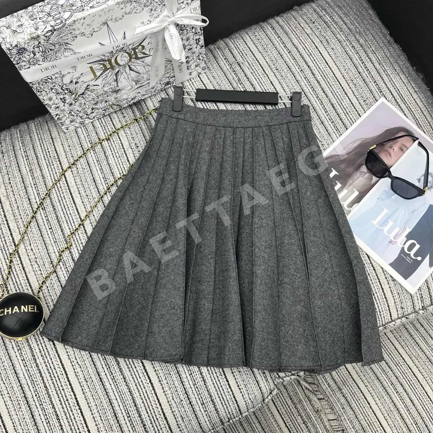 디올 플리츠 반스커트 여성용 상세 이미지 7