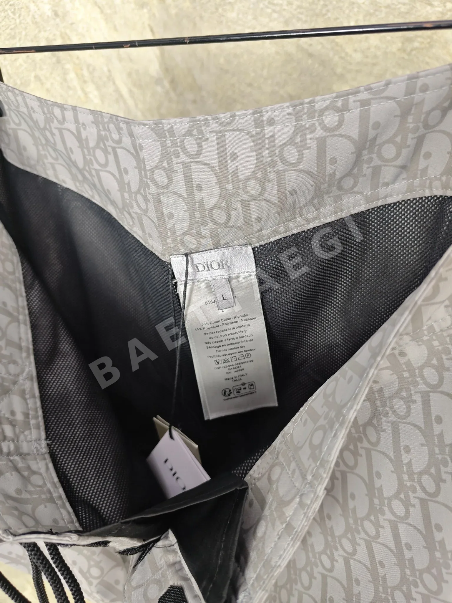 디올 오블리크 패턴 남성 반바지 상세 이미지 6
