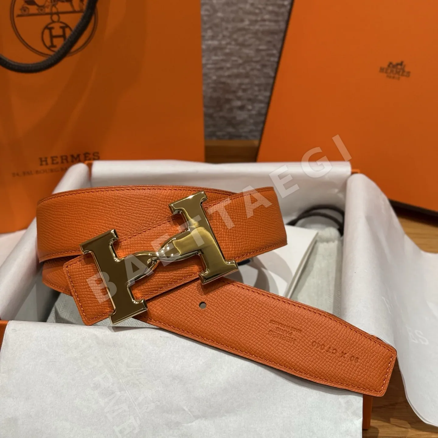 에르메스 리버시블 메탈 버클 남성 벨트 175955