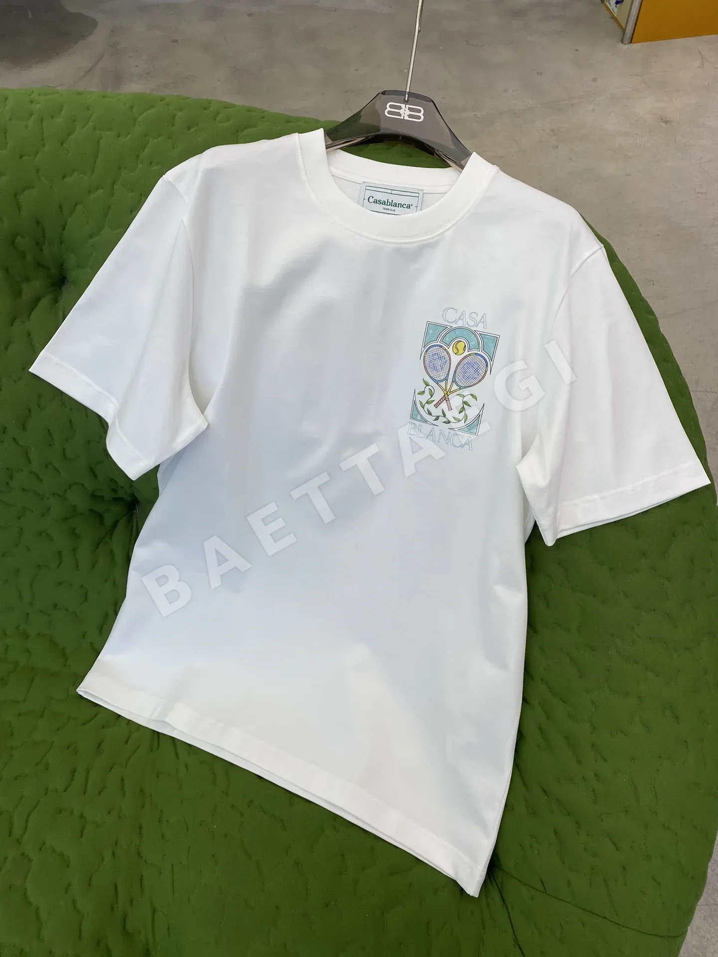 카사블랑카 테니스 프린트 남성 반팔 티셔츠 상세 이미지 2