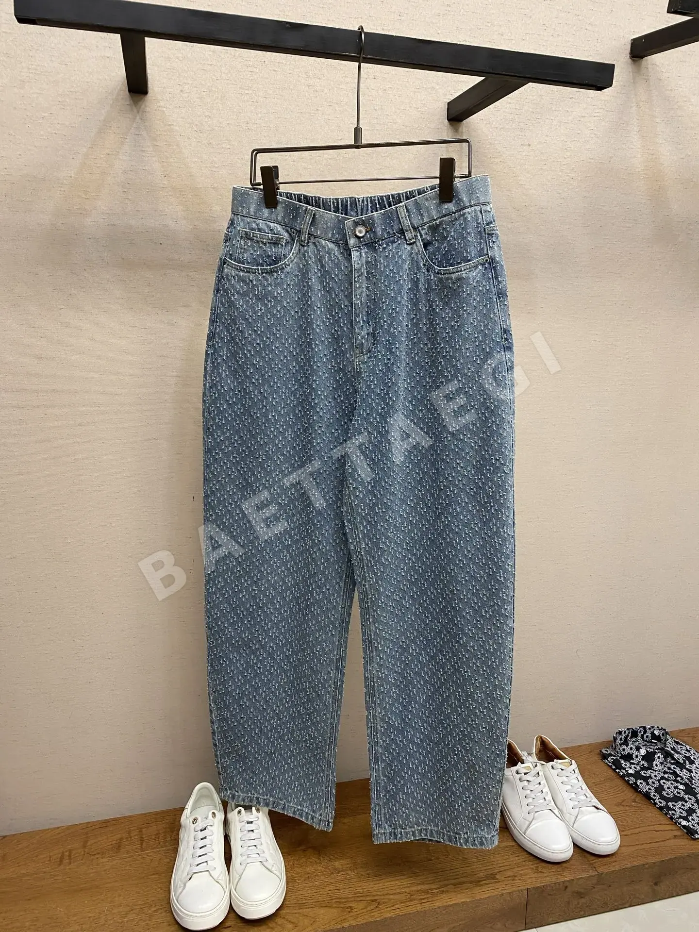 보테가베네타 와이드 레그 데님 바지 132335