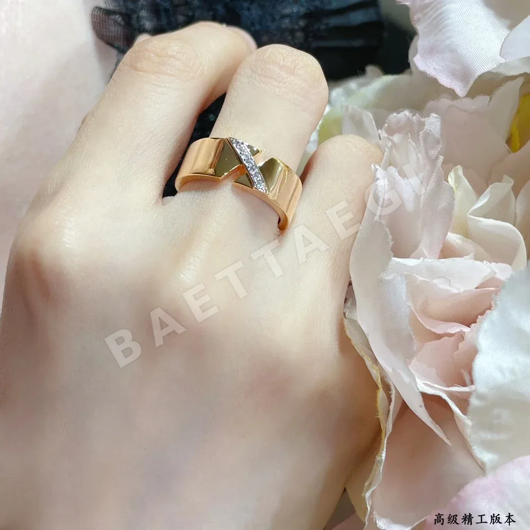 쇼메 와이드 컷 스무스 X 링 반지 69813