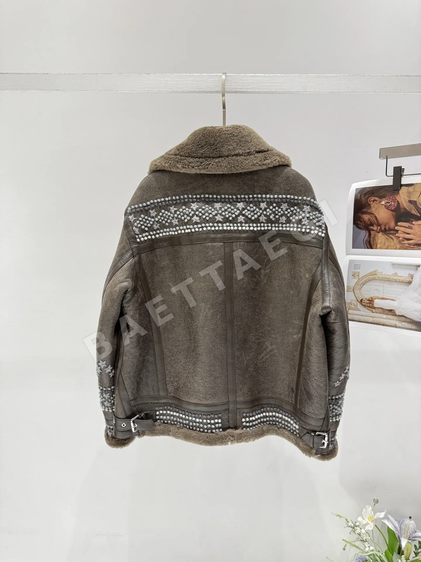 에르마노 설비노 에르마노 설비노 양가죽 모피 여성 자켓 상세 이미지 9
