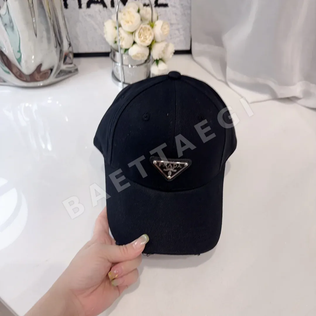 프라다 데미지 가공 코튼 베이스볼 모자 상세 이미지 6