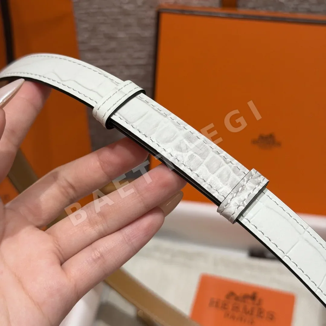에르메스 켈리 버클 악어가죽 벨트 18mm 상세 이미지 9
