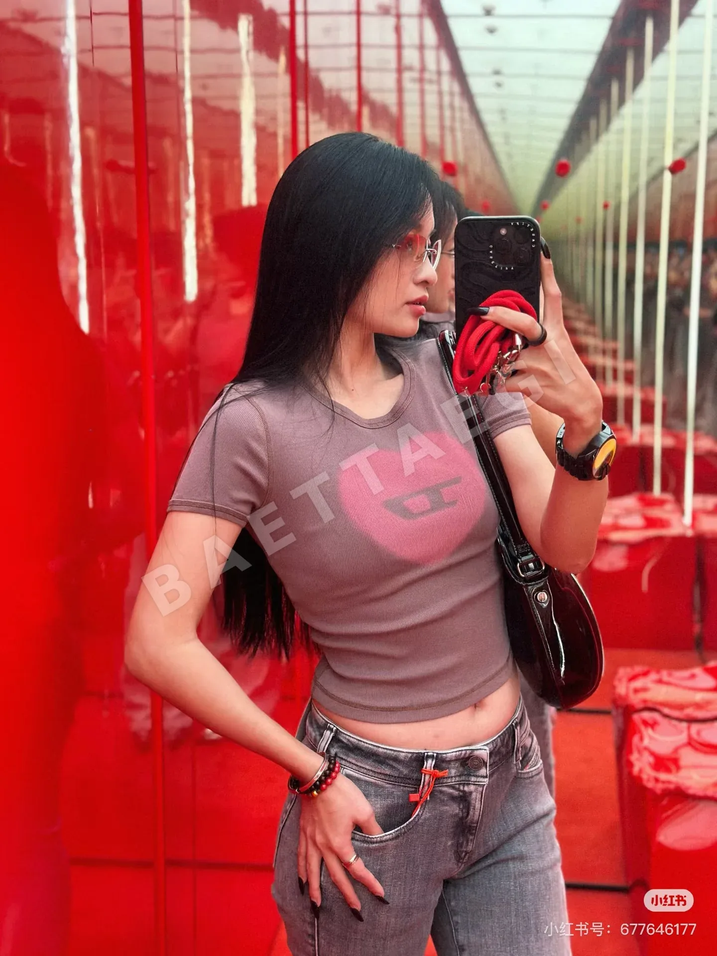 디젤 여성 크루넥 반팔 티셔츠 138920