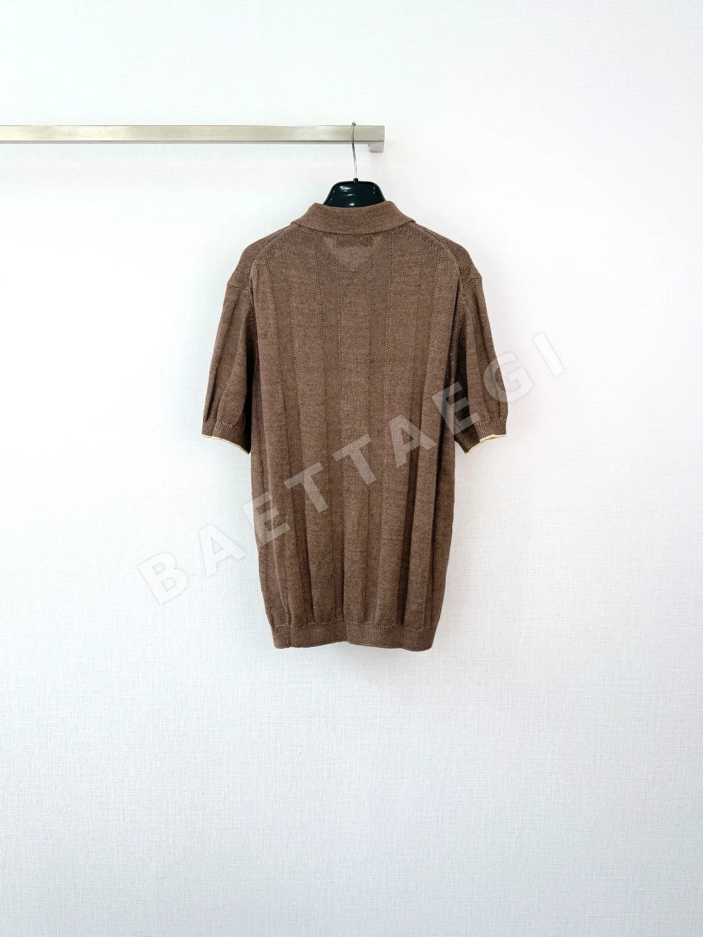 브루넬로쿠치넬리 로우언 니트 반팔 폴로셔츠 상세 이미지 2