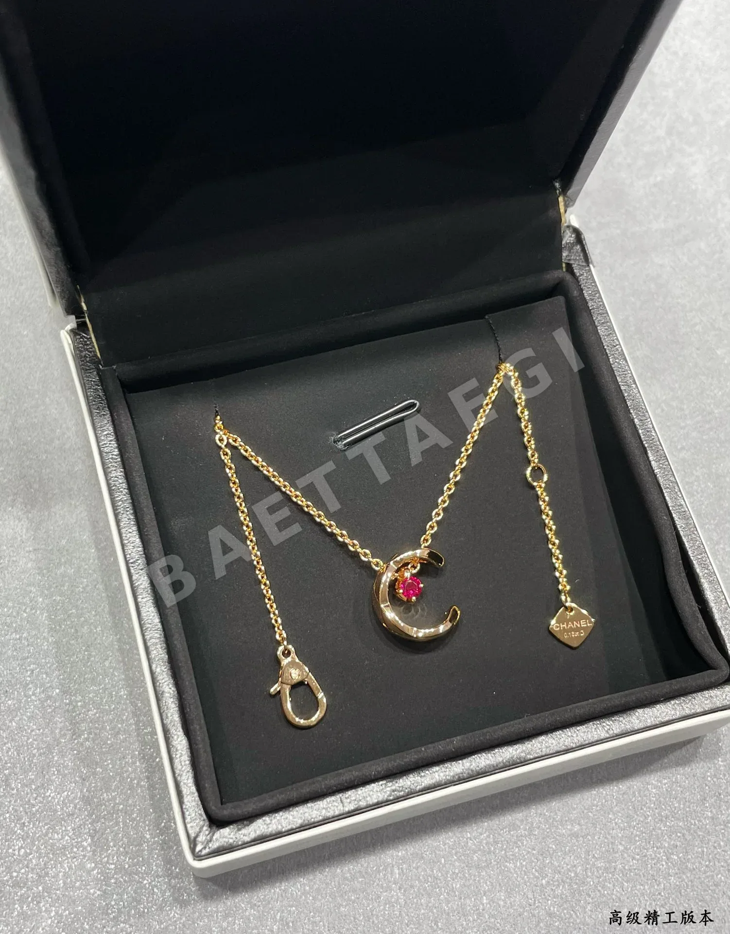 샤넬 다이아몬드 장식 핑크 다이아몬드 목걸이 상세 이미지 8