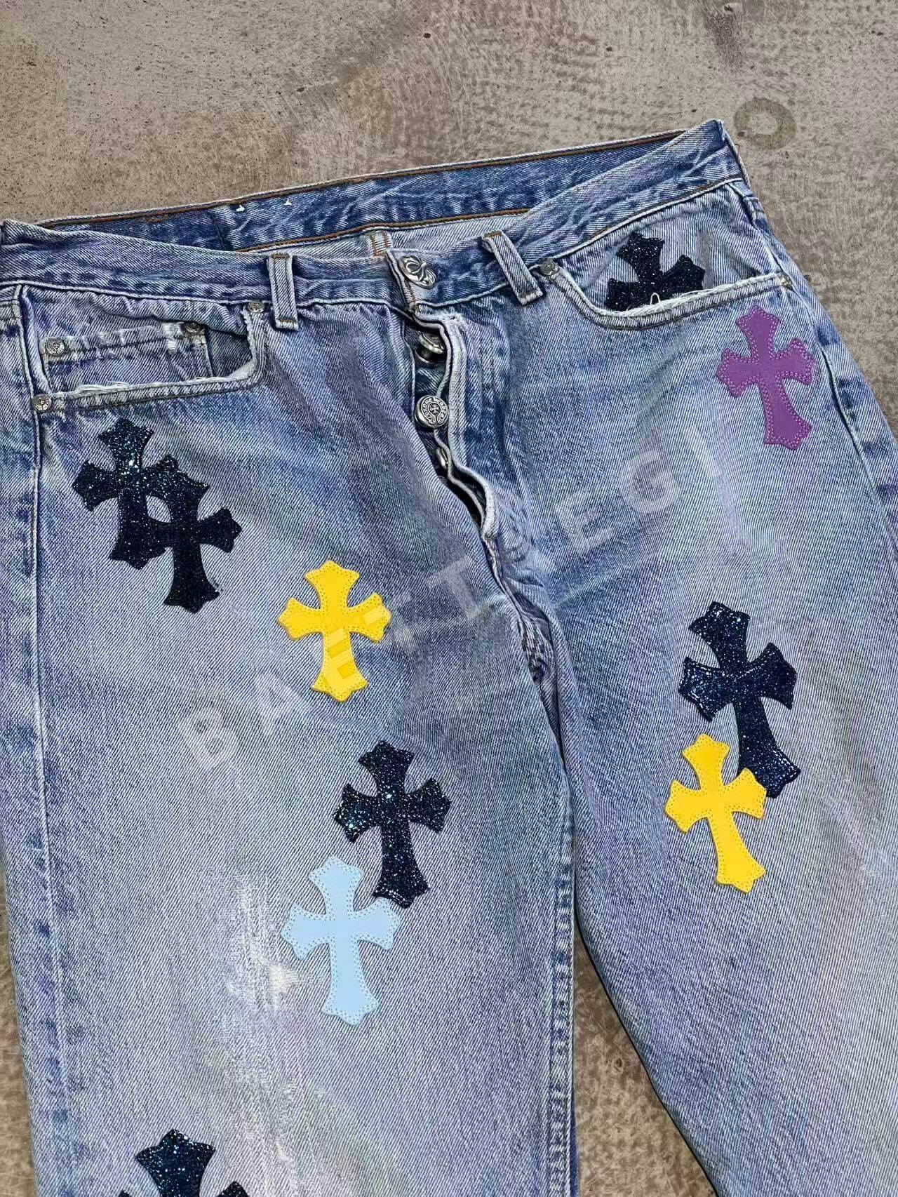 크롬하츠 은장 장식 남성 가죽 바지 상세 이미지 8