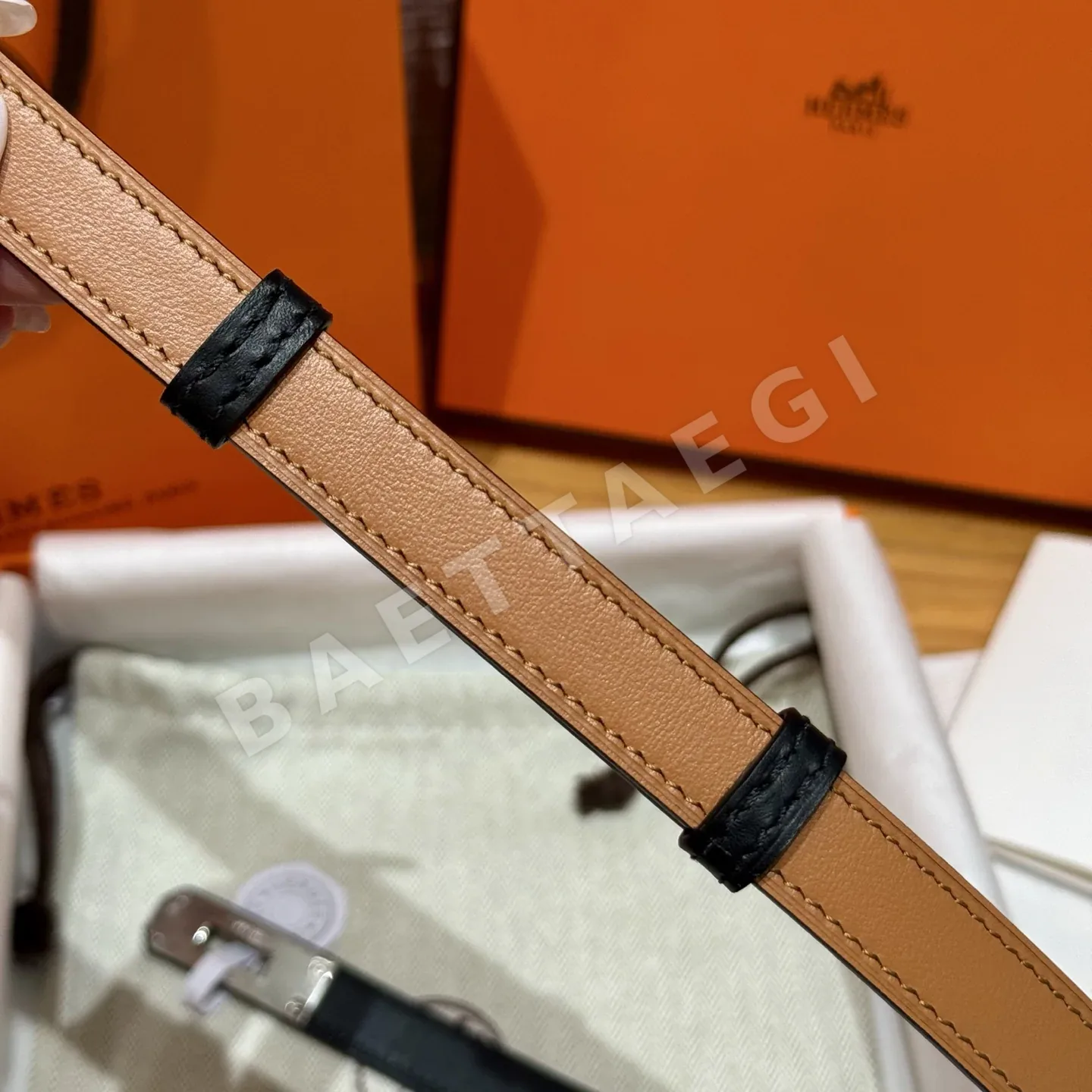 에르메스 켈리 금도금 버클 스위프트 송아지가죽 벨트 상세 이미지 7