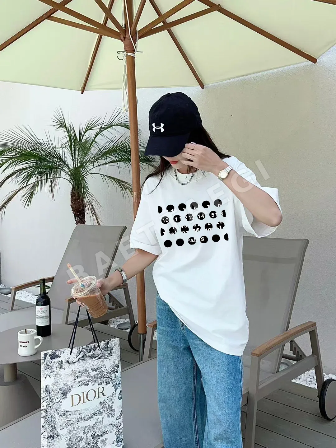 마르지엘라 프린트 로고 반팔 티셔츠 상세 이미지 9