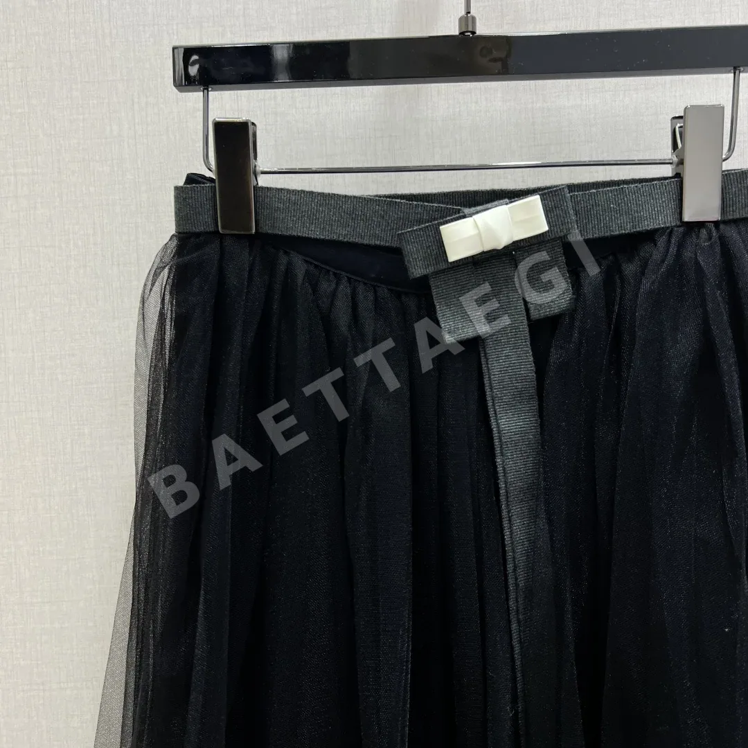 디올 메시 레이어드 미디 스커트 상세 이미지 3