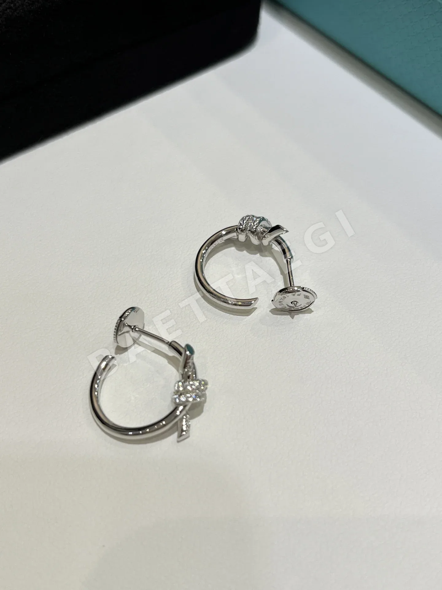 티파니 다이아몬드 로프 노트 후프 귀걸이 상세 이미지 6