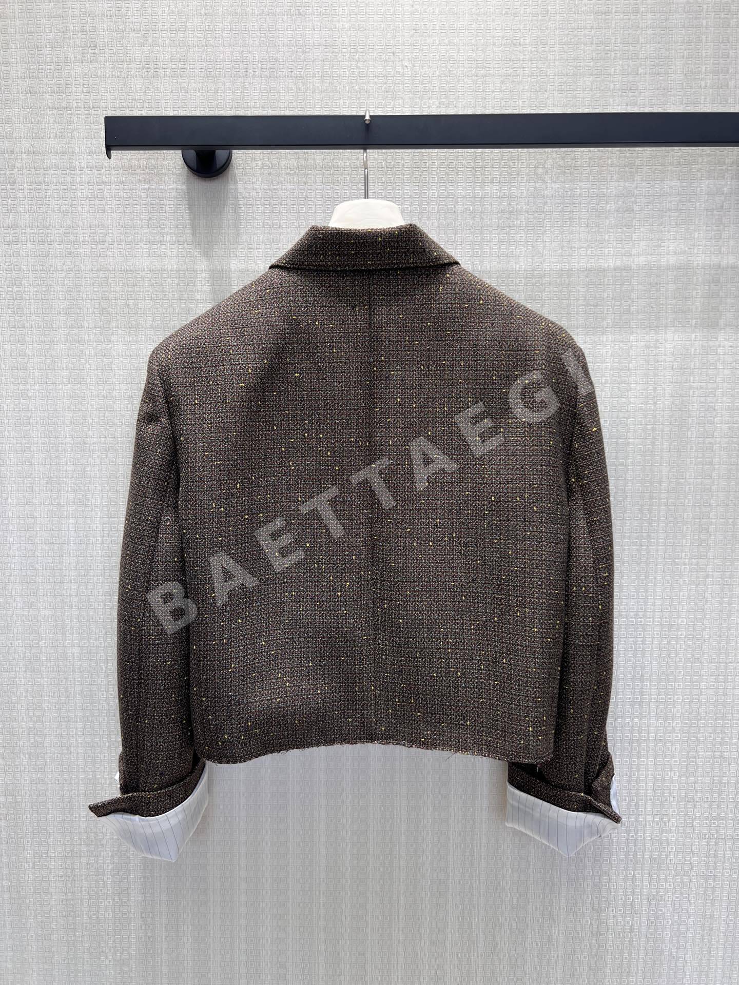 샤넬 브라운 트위드 테일러드 자켓 상세 이미지 8