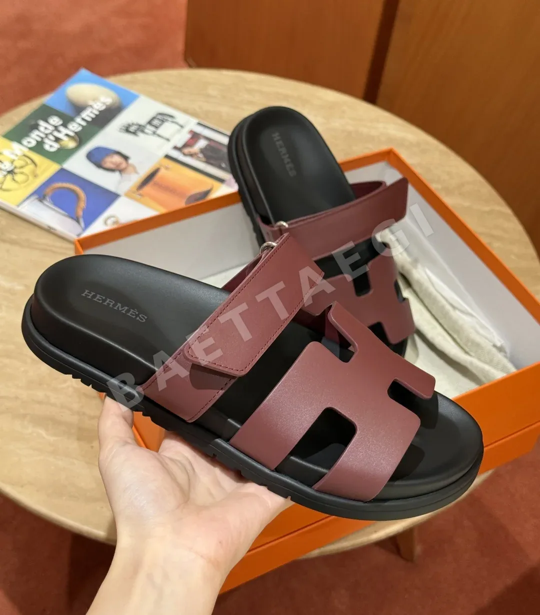 에르메스 시프르 샌들 레드 카프스킨 카라 스트랩 상세 이미지 1