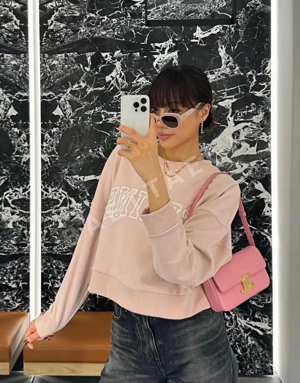 셀린느 하트 더블 체인 목걸이 상세 이미지 3