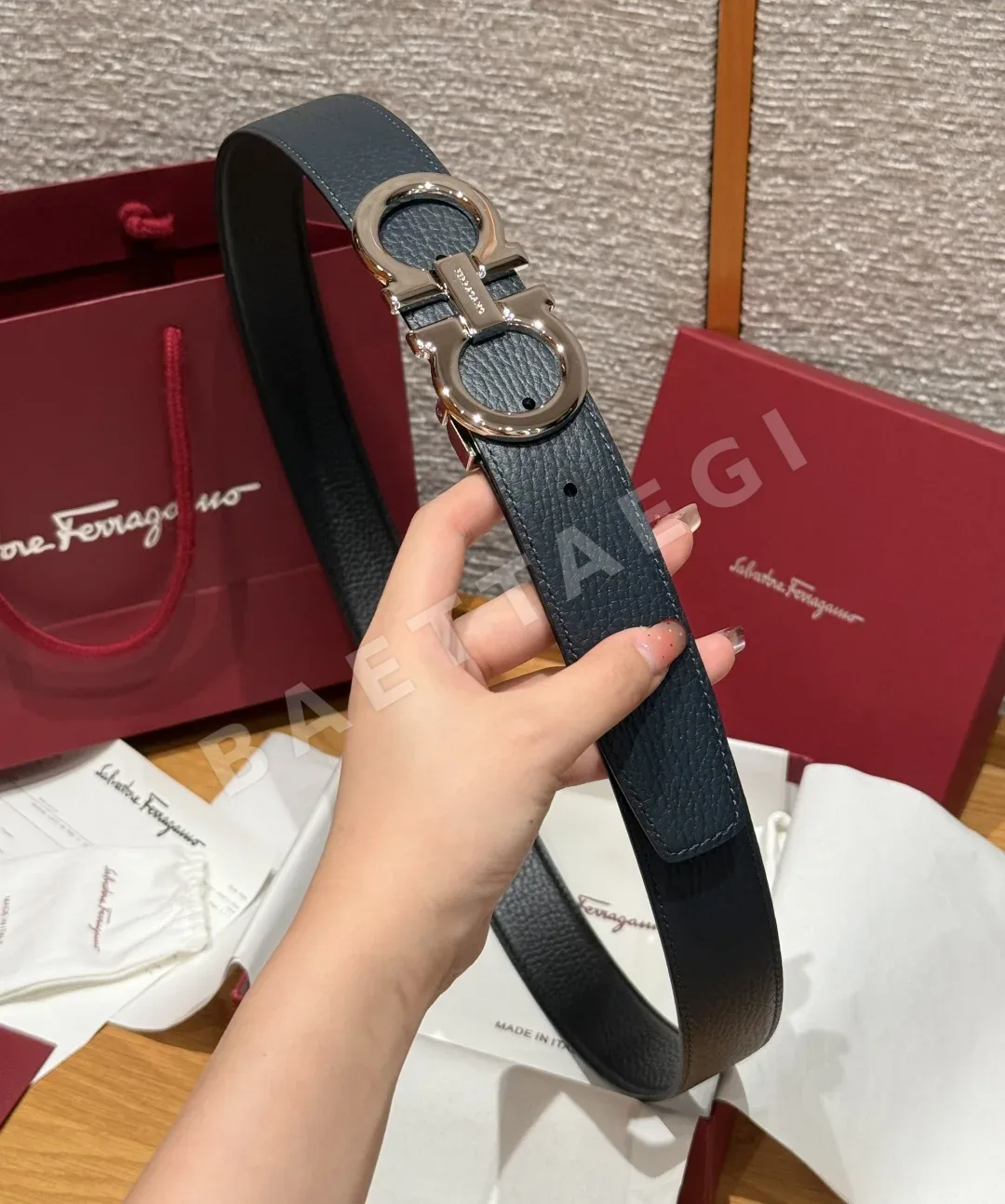 페레가모 간치니 가죽 리버시블 벨트 상세 이미지 4