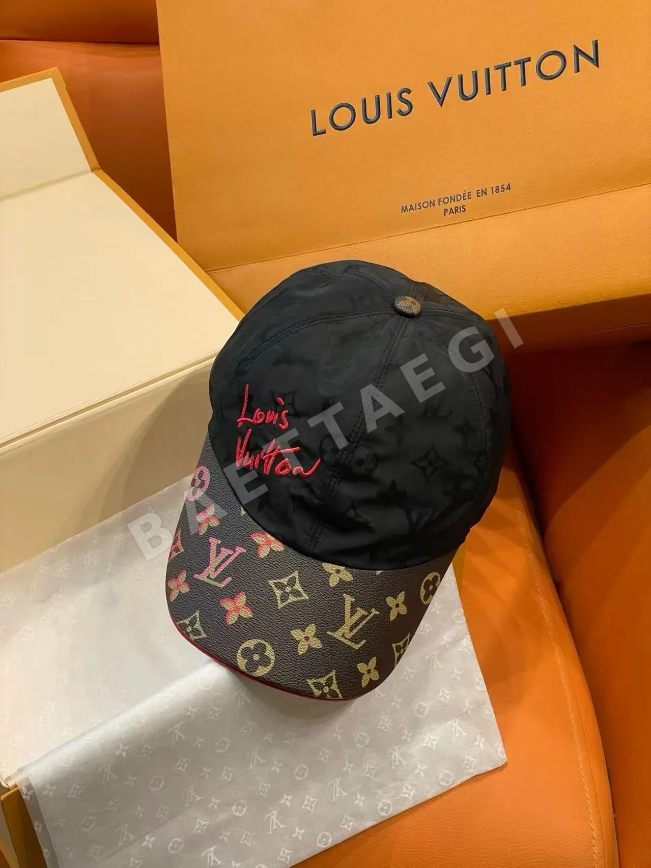 루이비통 레트로 모노그램 컬러블록 야구모자 상세 이미지 5