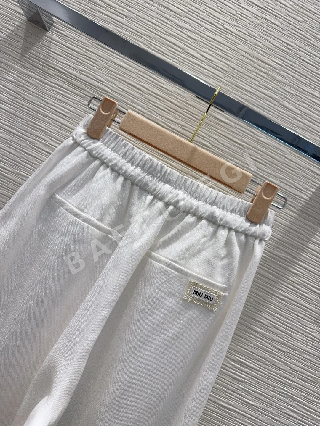 미우미우 와이드 레그 여성 팬츠 상세 이미지 8