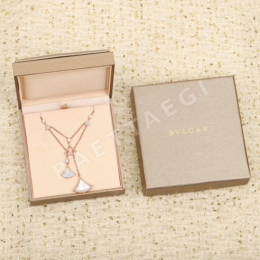 불가리 디바즈 드림 18K 로즈 골드 더블 레이어 목걸이 64623