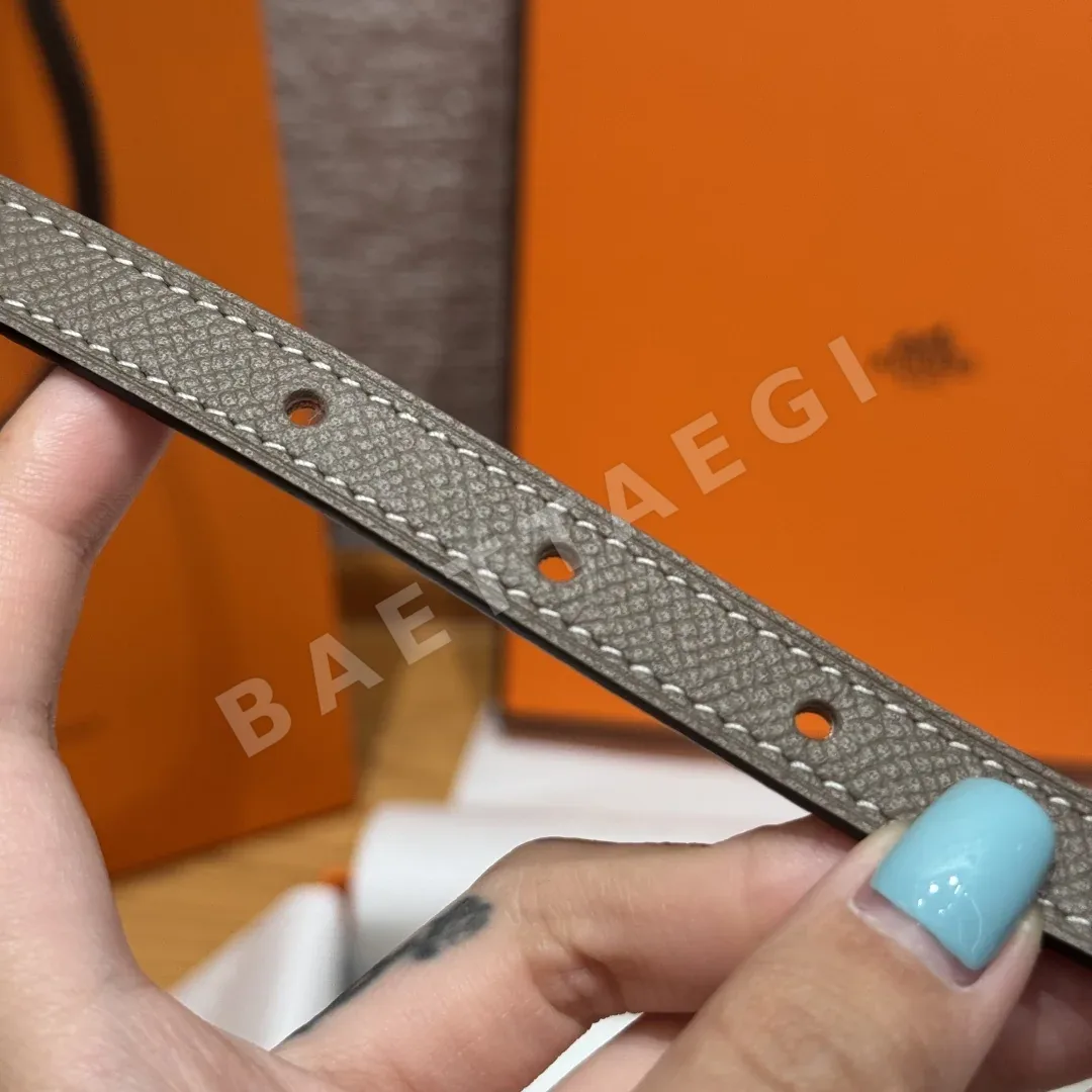 에르메스 JD350-H 가죽 벨트 1.3 cm 상세 이미지 5