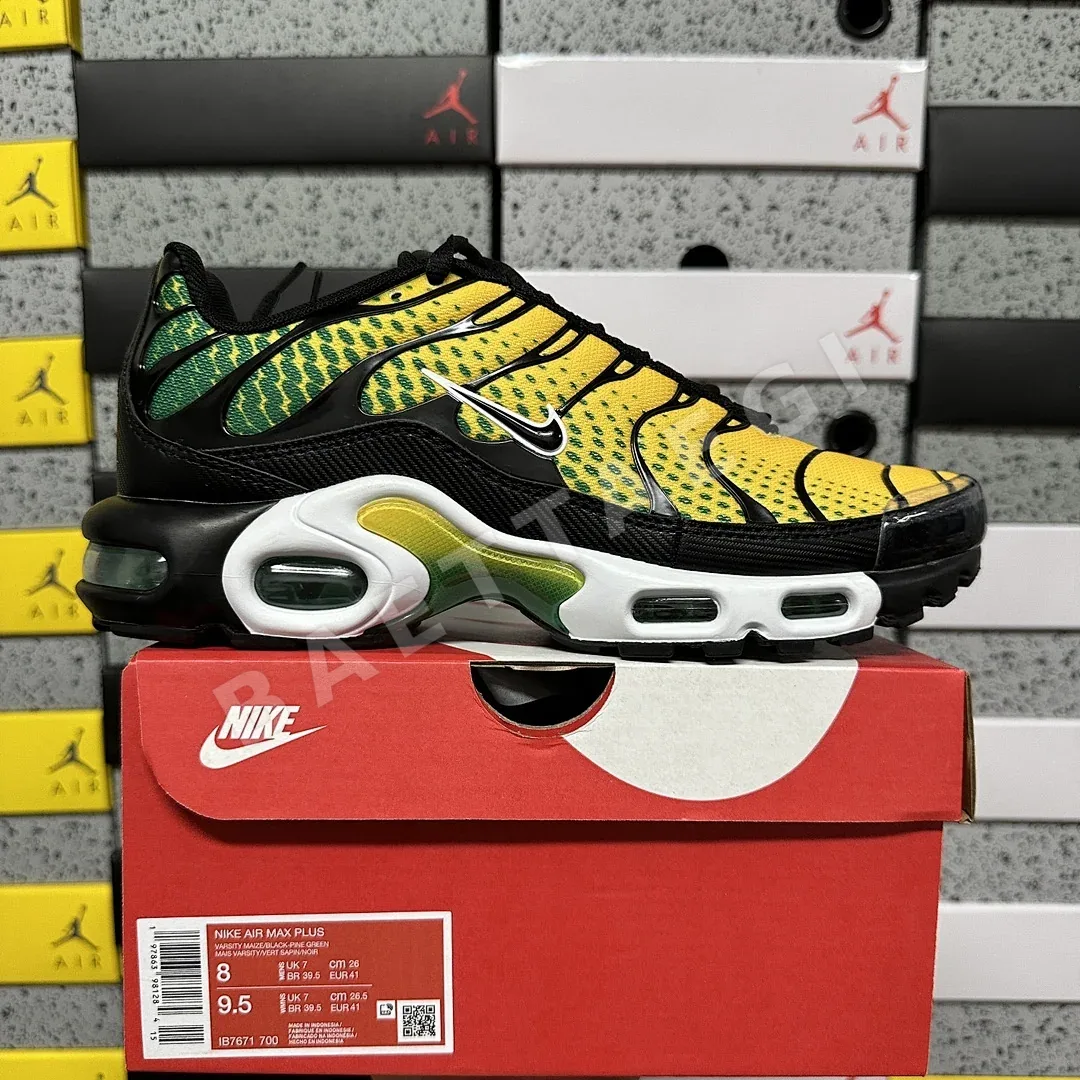 나이키 [DF] 에어 맥스 플러스 IB7671-700 201071 Nike Air Max Plus Varsity Maize Pine Green