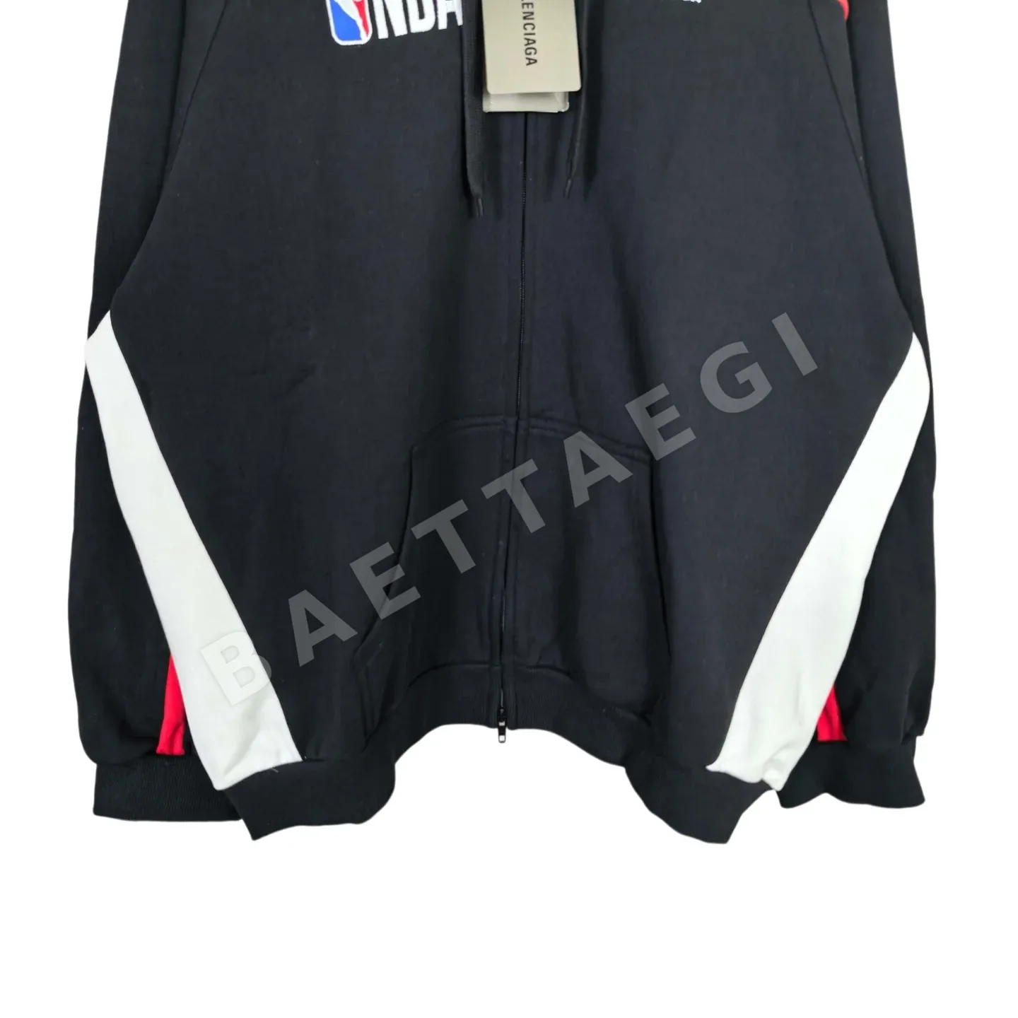 발렌시아가 NBA 콜라보 오버사이즈 지퍼 남성 후드 상세 이미지 8