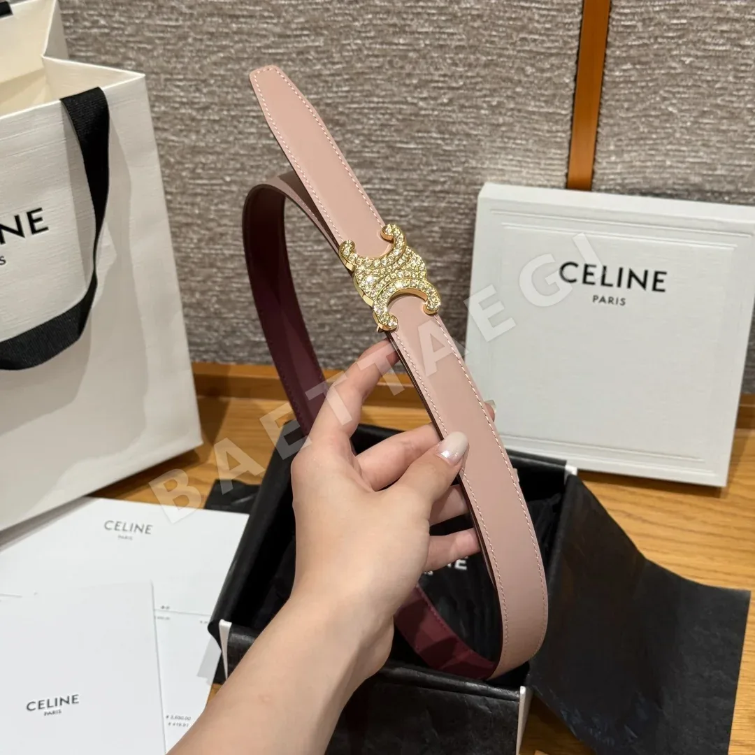 셀린느 ALIX 미디엄 25mm 리버시블 가죽 벨트 상세 이미지 5
