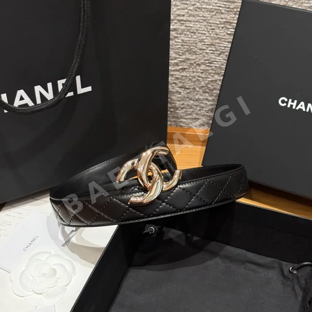 샤넬 램스킨 더블 C 메탈 로고 벨트 상세 이미지 2