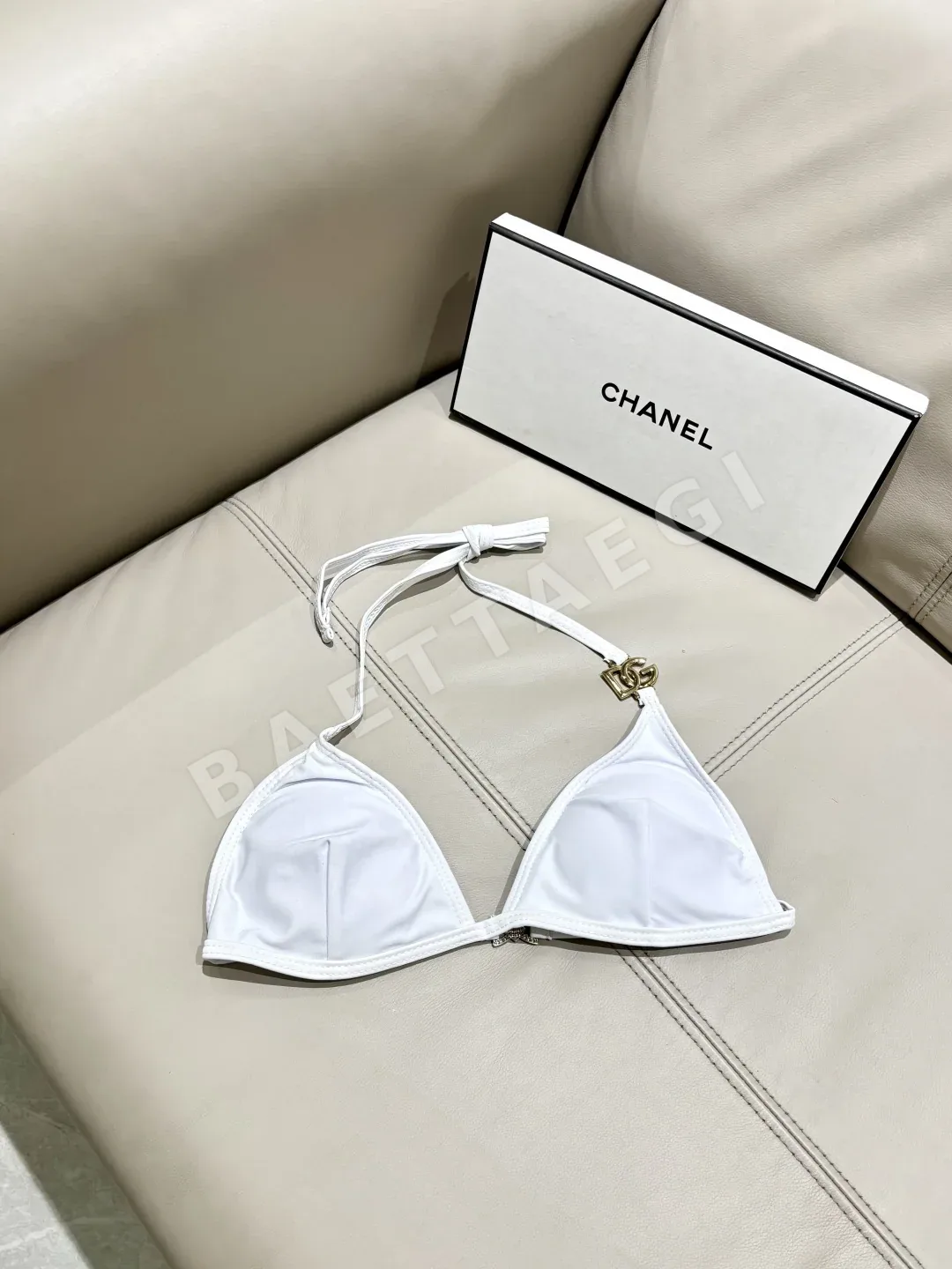 돌체앤가바나 여성 화이트 삼각 비키니 수영복 상세 이미지 10
