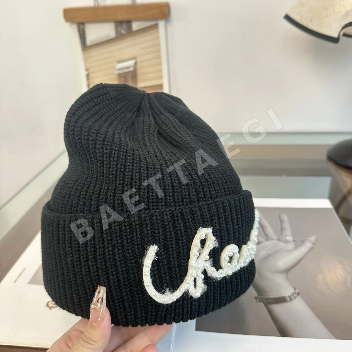 샤넬 니트 비니 모자 상세 이미지 9