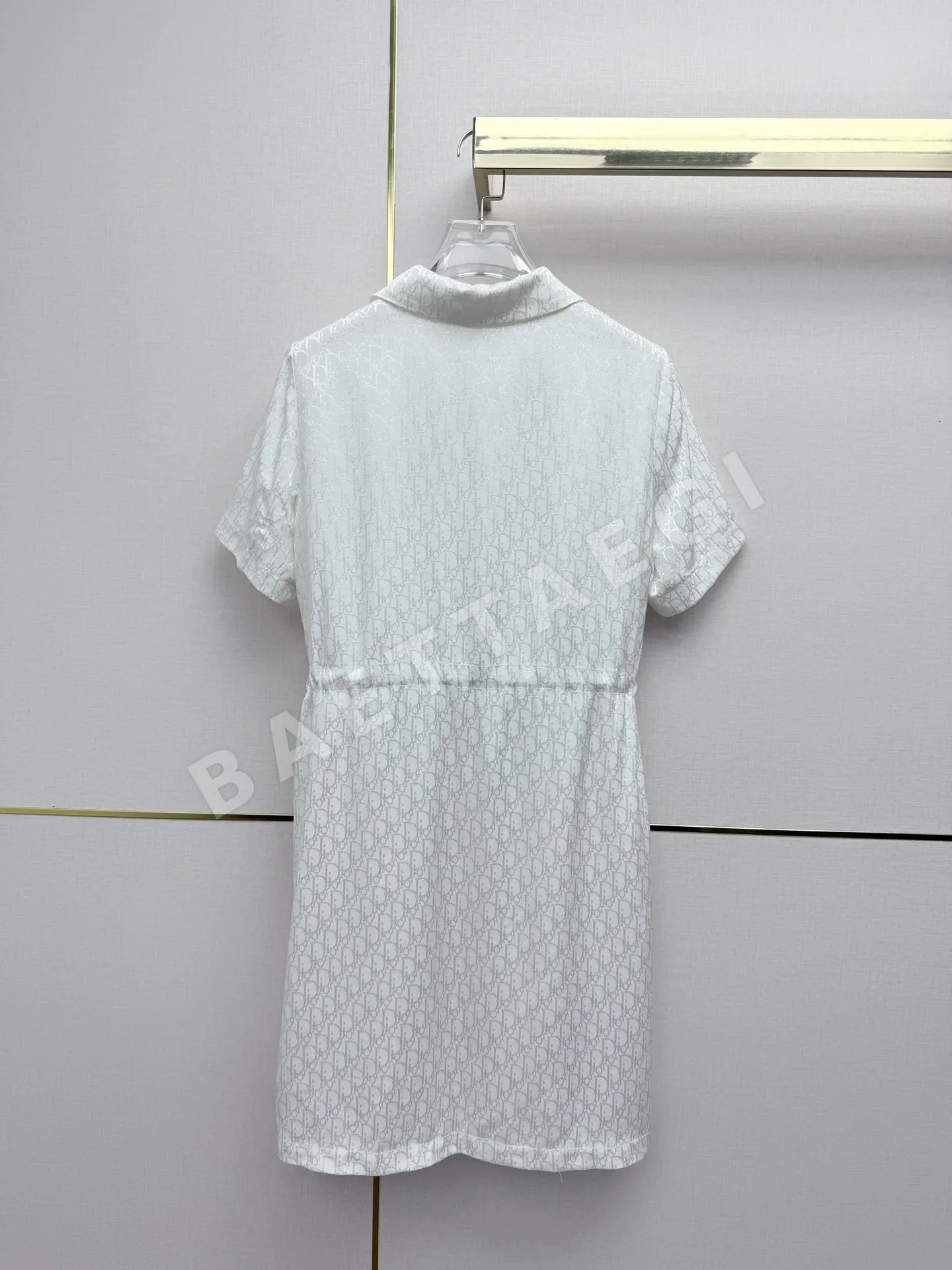디올 모노그램 자카드 카라 드로스트링 원피스 상세 이미지 8
