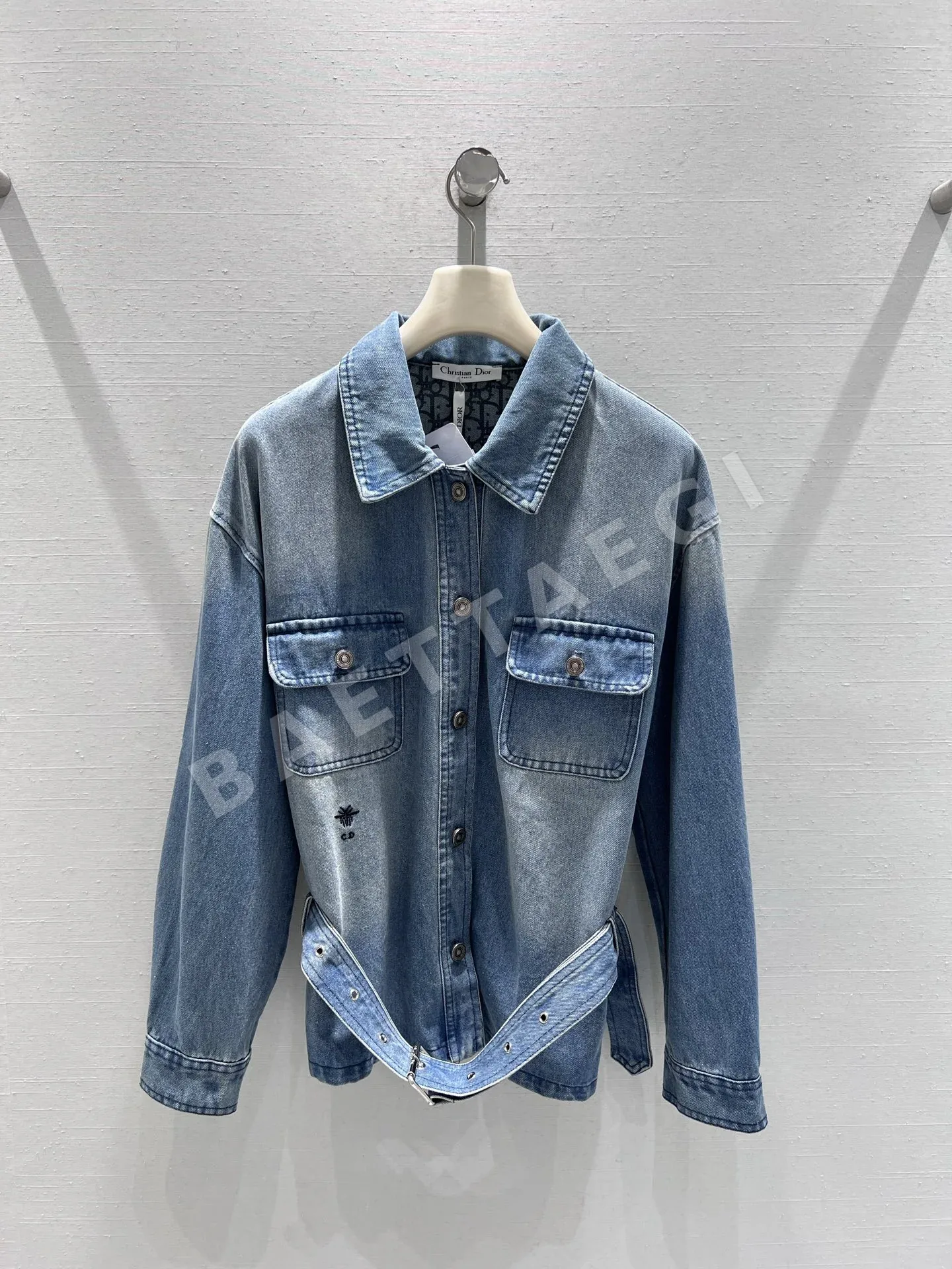 디올 벨트 데님 셔츠 자켓 54305