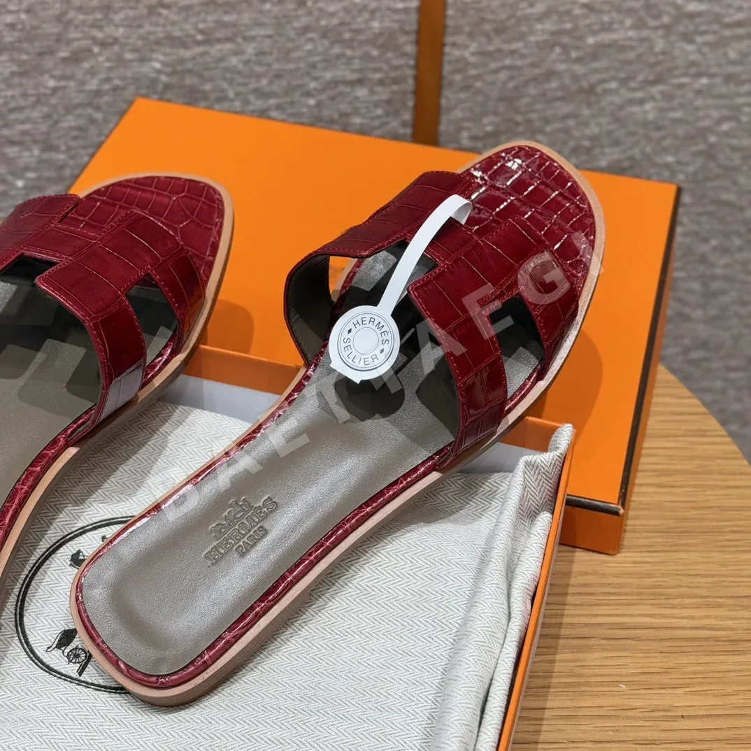 에르메스 오란 악어가죽 샌들 상세 이미지 5