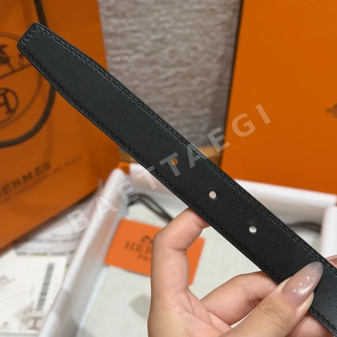 에르메스 H 오 캐레 리버서블 가죽 벨트 상세 이미지 8