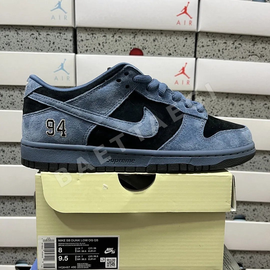 나이키 [M] SB 덩크 로우 블루 블랙 HQ8487-400 201046 Nike SB Dunk Low Supreme 94 Ocean Fog