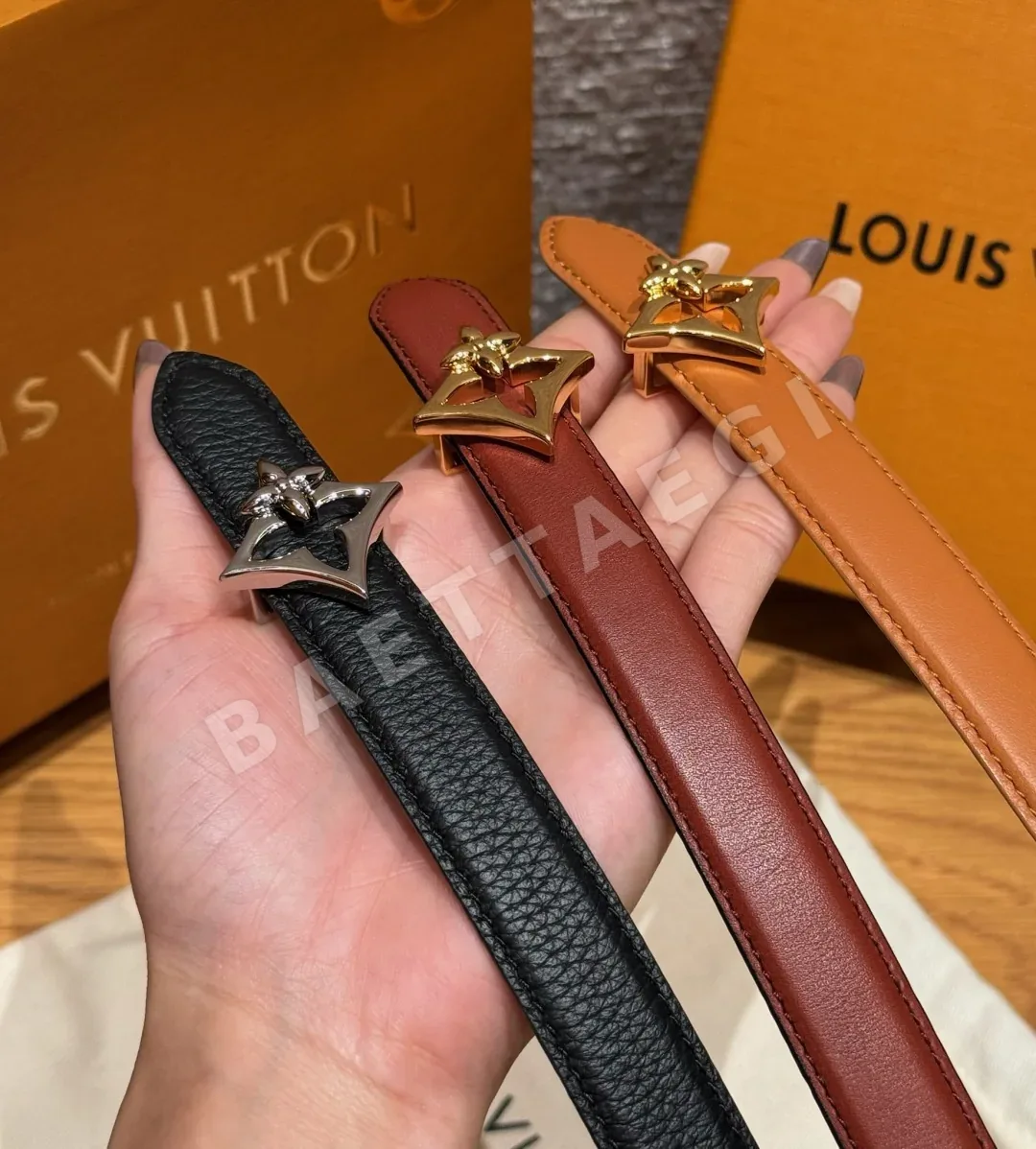 루이비통 플라워그램 패턴 20mm 리버시블 벨트 상세 이미지 5