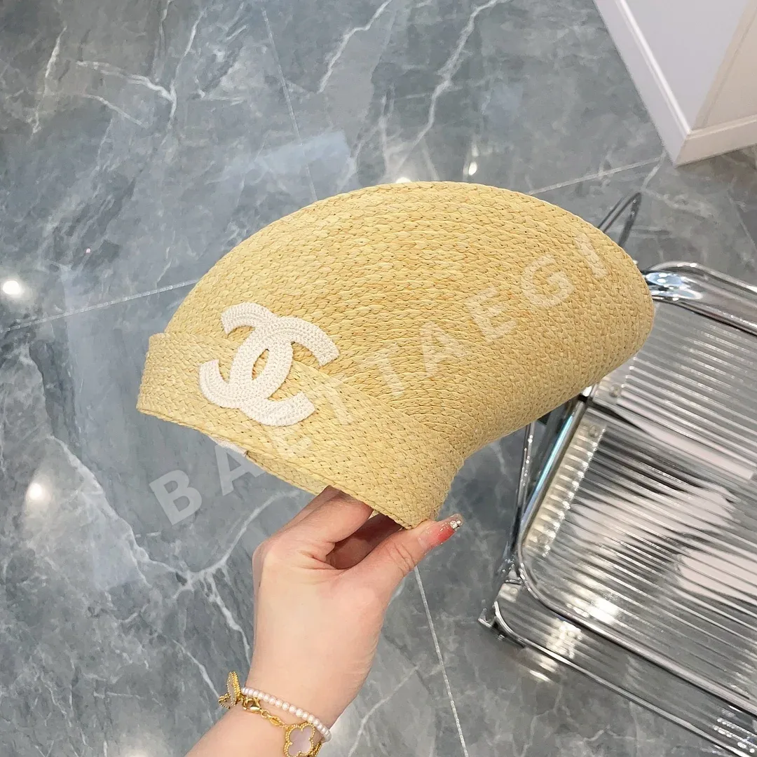 샤넬 라피아 더블 C 자수 헤드밴드 모자 상세 이미지 8