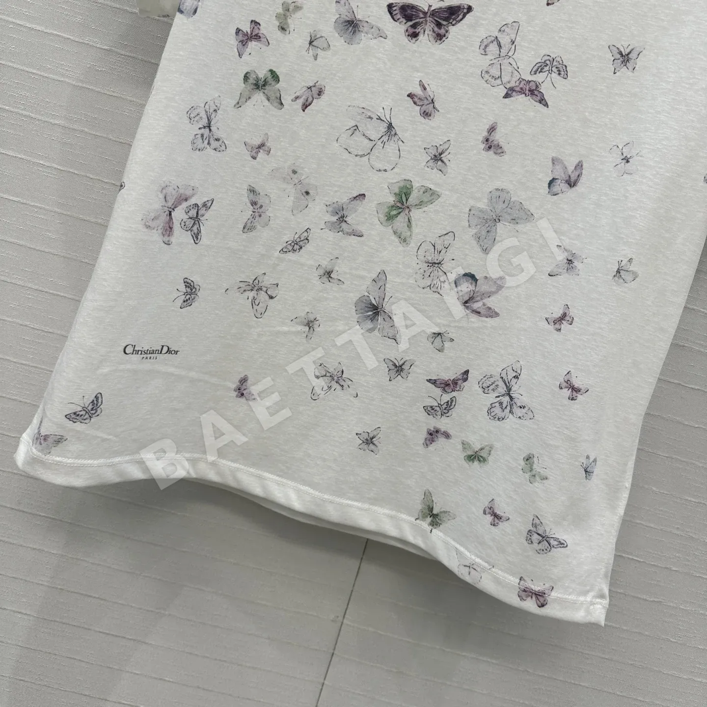 디올 나비 아이리스 프린트 반팔 티셔츠 상세 이미지 7