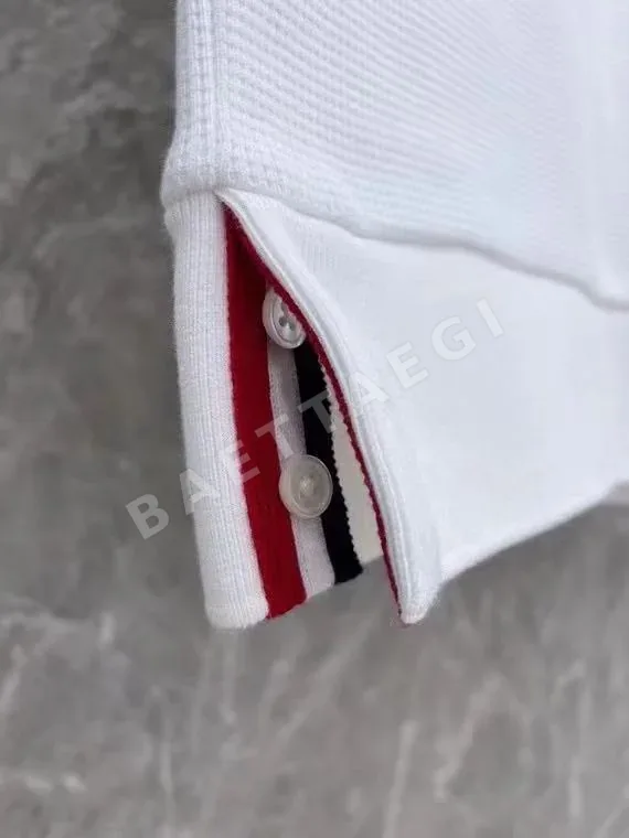 톰브라운 남성 와플 니트 반팔 티셔츠 상세 이미지 6