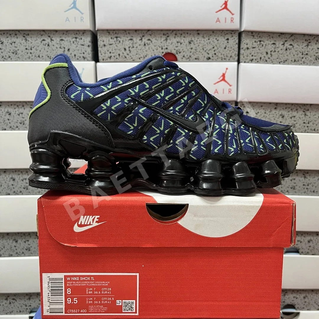 나이키 [WM] 샥스 TL CT5527-400 201128 Nike Shox TL Mini Swoosh Obsidian Black Volt