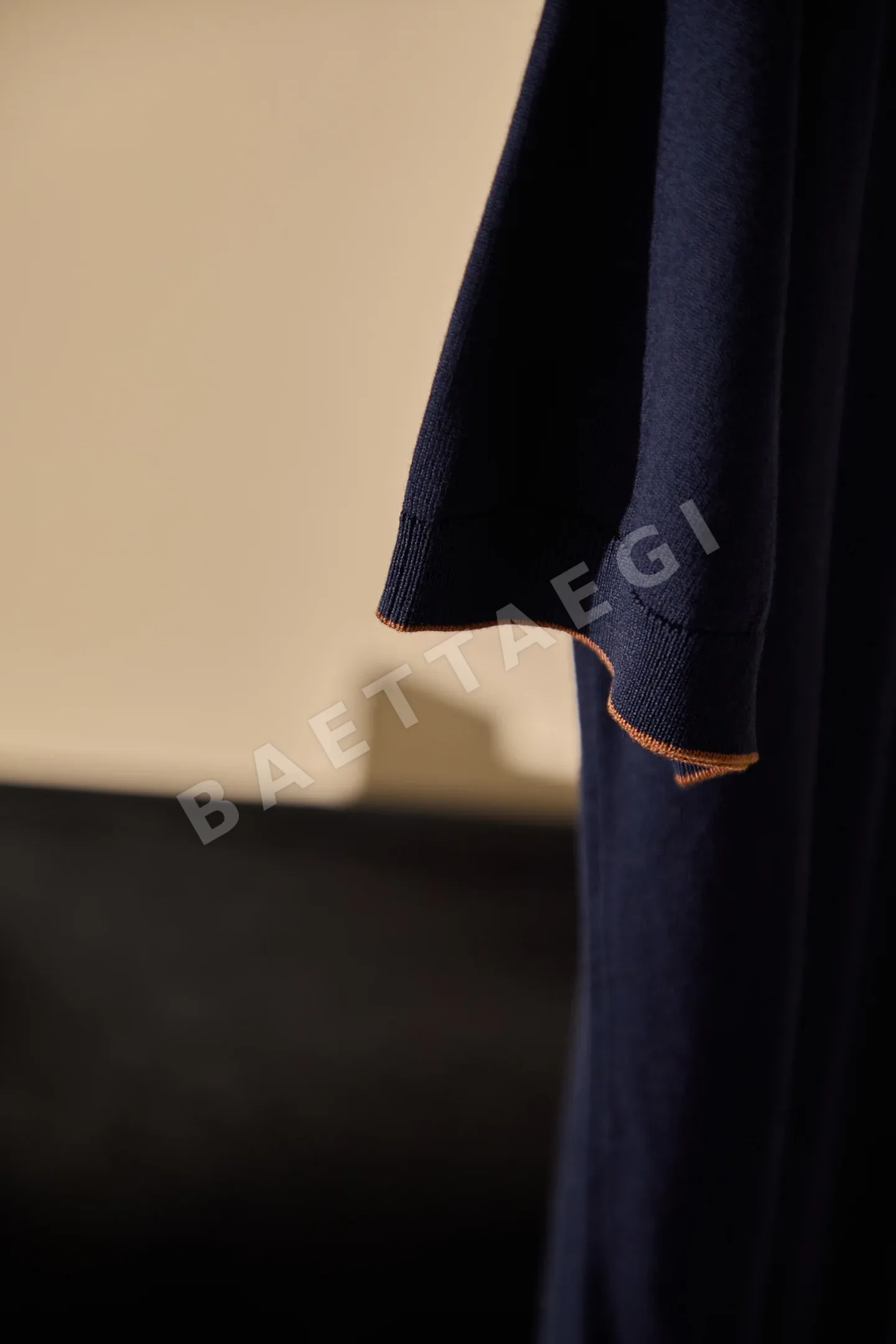 로로피아나 남성 니트 카라 반팔 티셔츠 상세 이미지 8