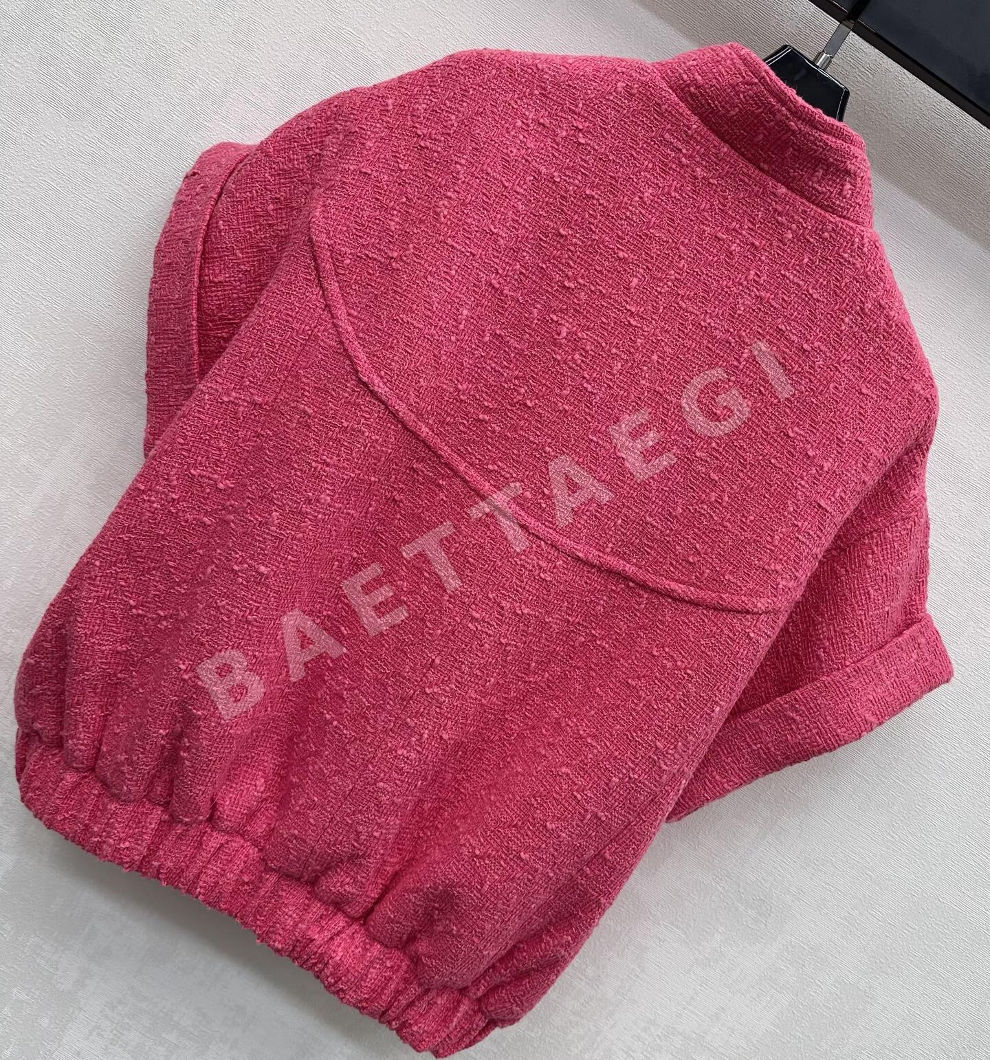 샤넬 트위드 프릴 소매 여성 자켓 상세 이미지 7