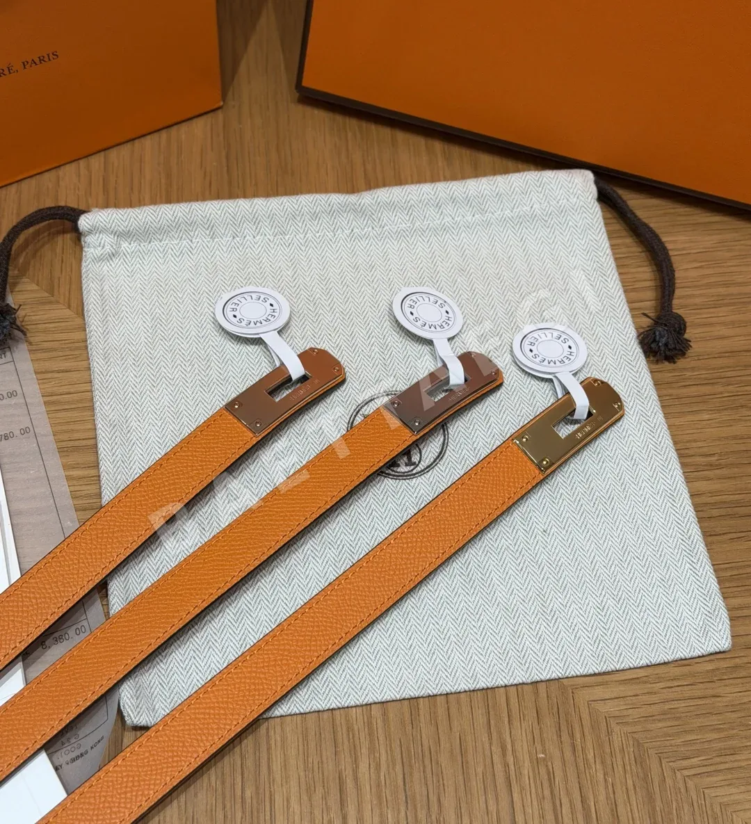 에르메스 팔라듐 버클 헌터 가죽 벨트 상세 이미지 4