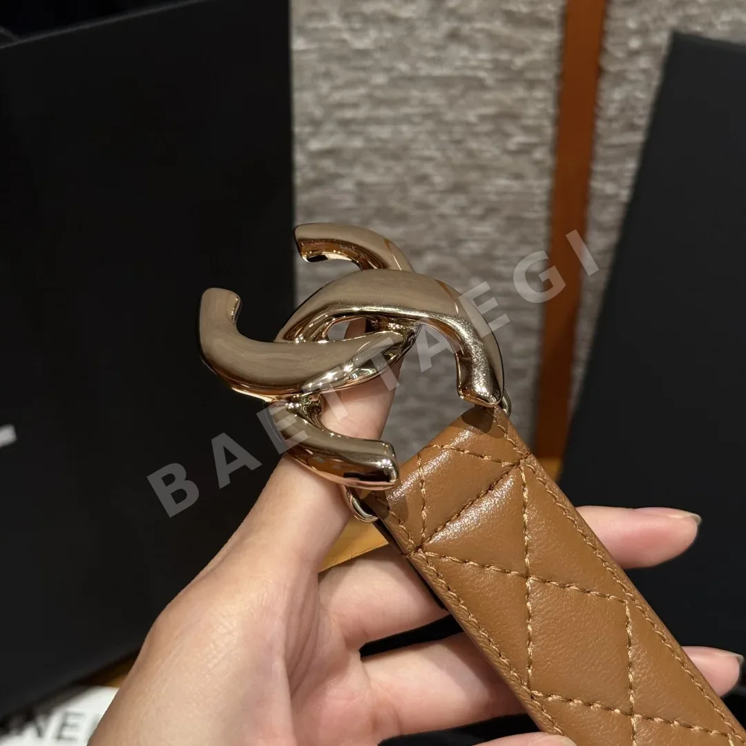 샤넬 램스킨 더블 C 메탈 로고 벨트 상세 이미지 6