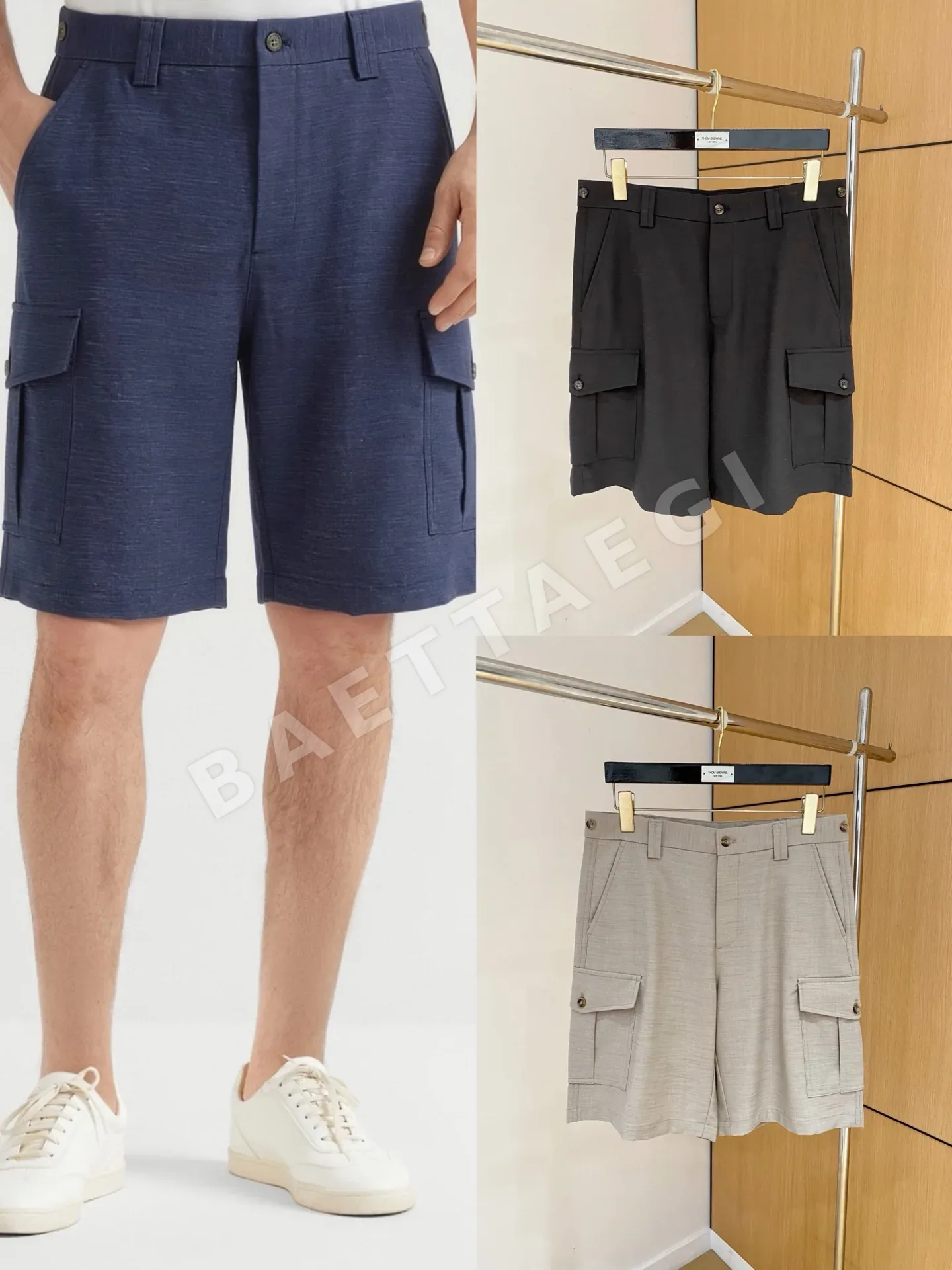 로로피아나 텐셀 울 남성 반바지 상세 이미지 9